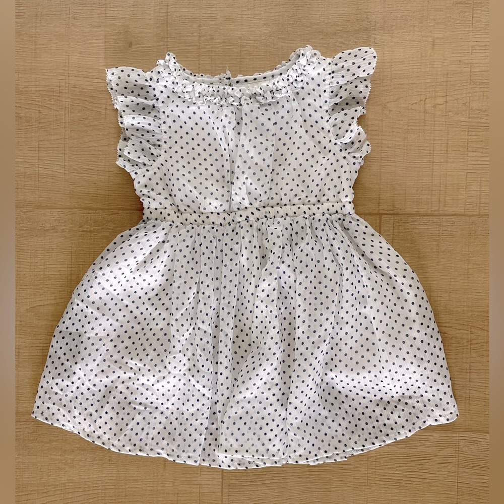 With with blue polka dots tulle dress girls size 18 month